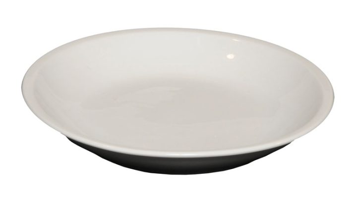 Porcelænstallerken med 1 rum (rund).-447